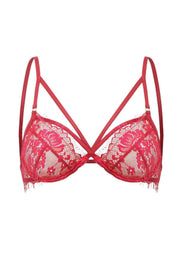Confidante Botanical Elegance Lace Underwired Bra Red (Forever Young Collection)